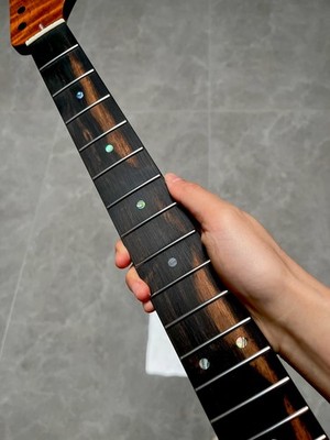 Stainless Ebony fingerboard 22Fret Satin flame Maple Electric guitar Neck suhr