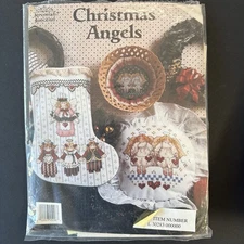 Jeremiah Junction Christmas Angels QVC Counted Cross Stitch Kit Open Pkg Fabric