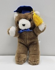 Vintage Embrace Brand Graduation Teddy Bear From 1987, 8" Tall Stuffed Animal