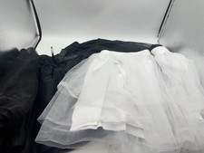 Spirit Black And White Tulle TuTu Girl's L/XL or Women  s Small Elastic Waist