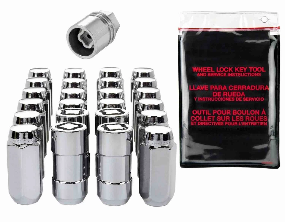 Wheel Lug Nut & Lock Kit MCGARD for Buick Cadillac Chevrolet GMC Lincoln Chrome - Image 2 of 4