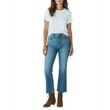 Pistola Lennon High Rise Crop Boot Cut Jeans Size 25 Raw Hem Boho