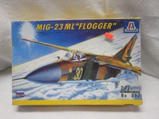 Italeri #057 MIG-23 ML Flogger 1:72 Scale FS Model Kit - NOS - Factory Sealed