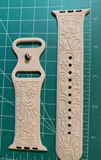 Floral Engraved Strap Watch Band For Apple Watch Series 42/44/45/49mm