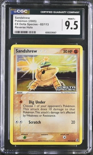 Pokemon Sandshrew EX Delta Species 82/113 Reverse Holo CGC 9.5