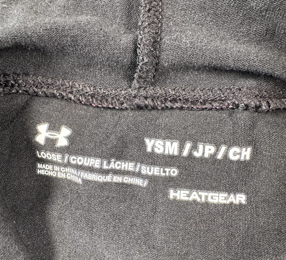 Under Armour Heat Gear Lightweight Pullover Hoodie Neon Spellout Youth Small - Image 3 of 3