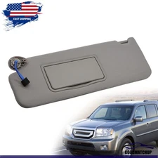 Left Driver Side Sun Visor w/ Light 83280SZAA01ZA for Honda Pilot 2009-2015