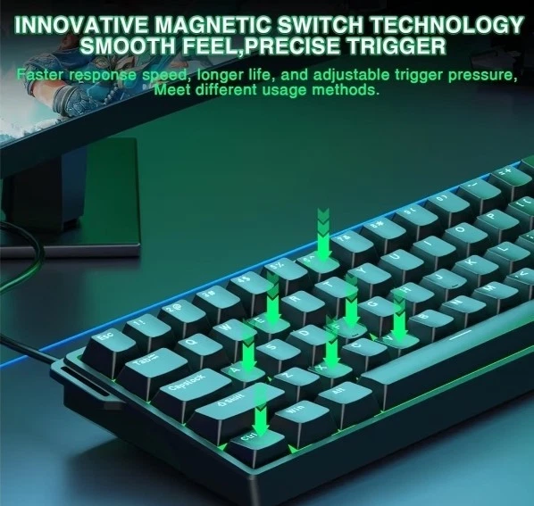 Aula WIN60 HE - 60% Mechanical Gaming Keyboard Wired, Magnetic Switch Hot Black - Image 3 of 4