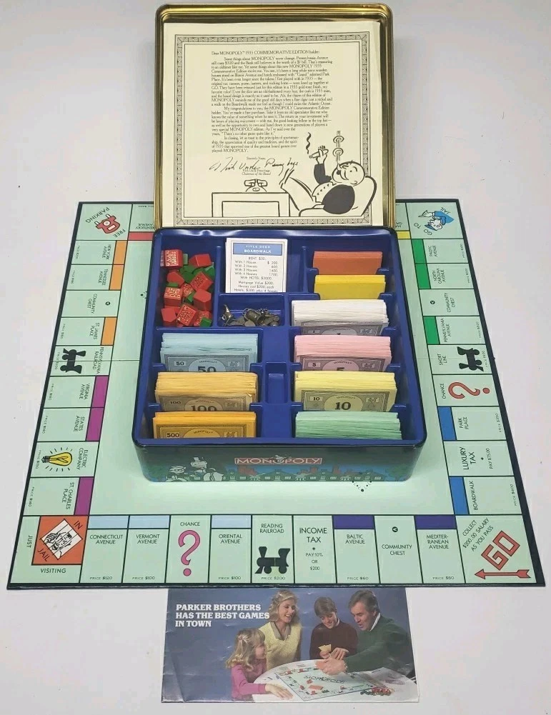 Monopoly 8-11 Years 1935 Year Vintage Manufacture Board