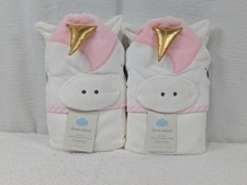 Baby Infant Hooded Bath Towel - Unicorn - Cloud Island - White - 2 Pack