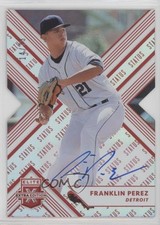 2018 Elite Extra Edition Status Red Die-Cut 14/75 Franklin Perez #8 Auto 0x5e