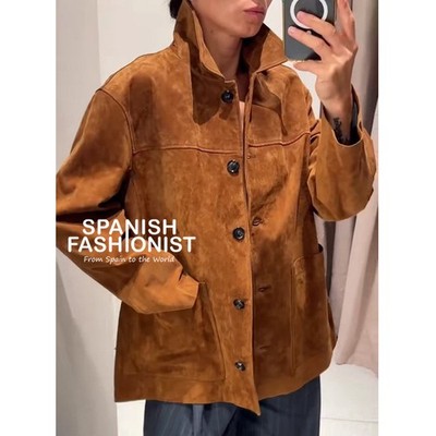 ZARA WOMAN FW25 SUEDE LEATHER JACKET ZW COLLECTION LIMITED EDITION 2969/061/700