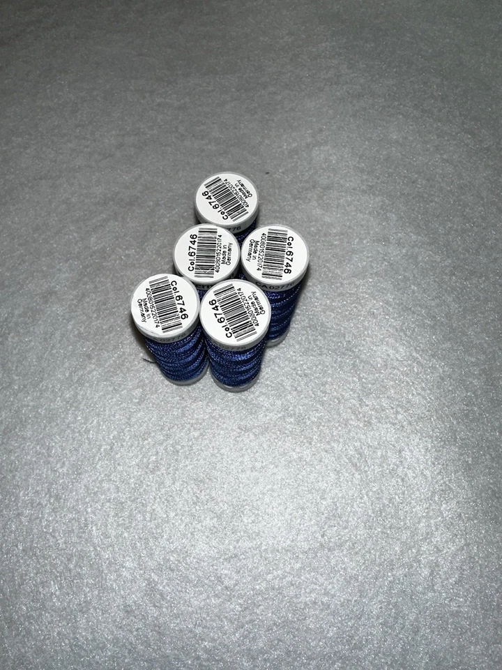 Gutermann 6746 Blue - 5 Spools 220 yards 100% Viscose - Image 3 of 3