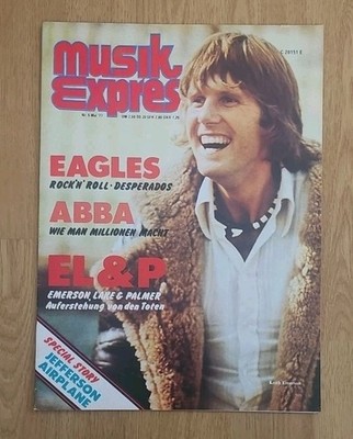 Musik Express 5/1977 Keith Emerson/Eagles/ABBA/Jefferson Airplane/ELP/The Kinks
