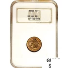 1908 Indian Head Cent Coin NGC MS64 Old Holder!!!