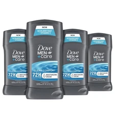 Dove Men+Care Antiperspirant Deodorant Stick Clean 2.7 Ounce (Pack of 4) 