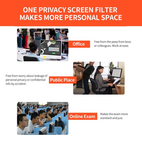 Anti-UV Privacy Screen Filter for 23-24'' Monitors - Easy Hang Design - Picture 5 of 16