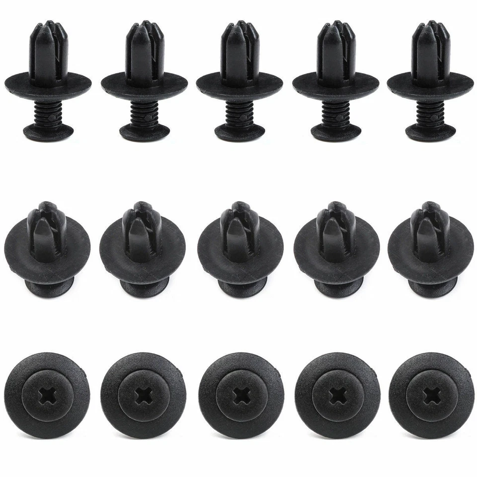 10Satz 8mm Car Plastic Rivets Hole Dia Fastener Fender Bumper Push Clip fit Ford - Image 4 of 4