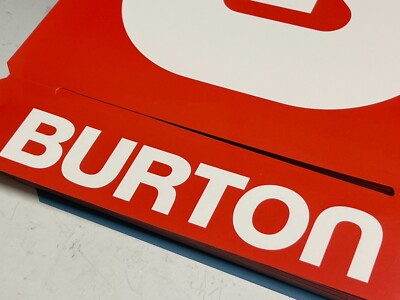 Burton Snowboards Dealer Store Display Paper Sign Acrylic