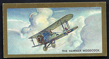 BRITISH AMERICAN (PRINTED) - AEROPLANES (GILT) - #21 THE HAWKER WOODCOCK