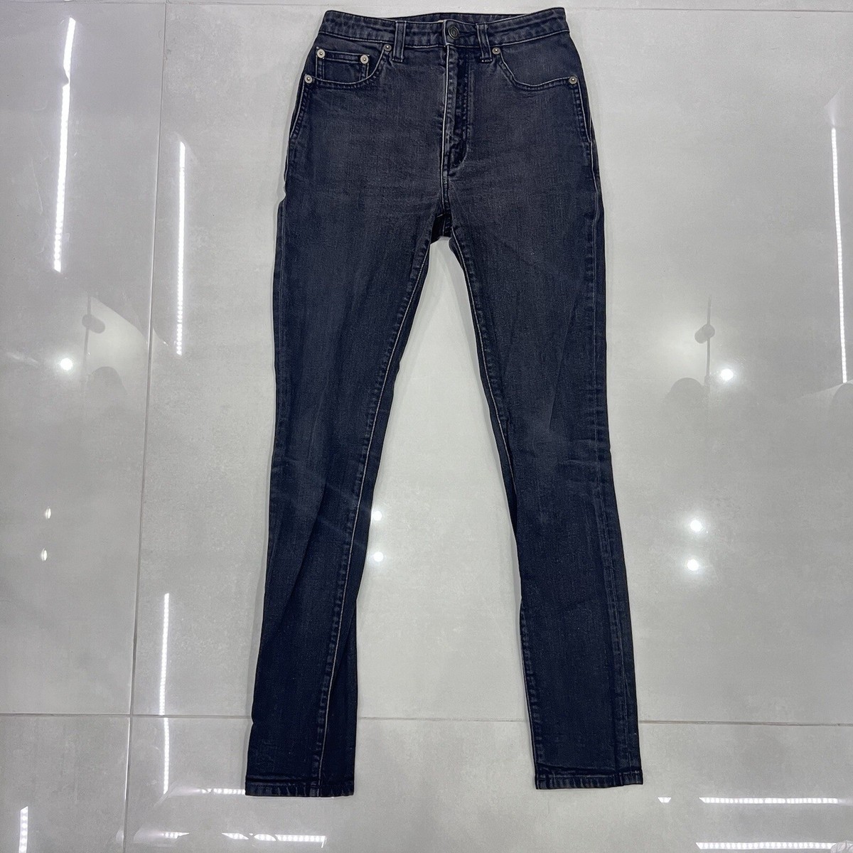 SAINT LAURENT PARIS|JEANS (795345 Y23HA 4020) Saint Laurent Paris Black High-Rise D04 W/SK-HW Skinny Jeans