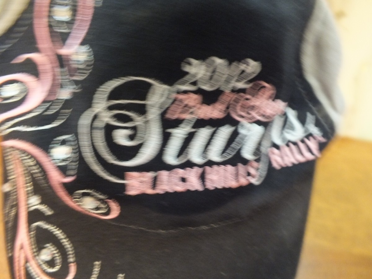 Beautiful Cap Hat 2012 Sturgis Black Hills Rally Black Pink 