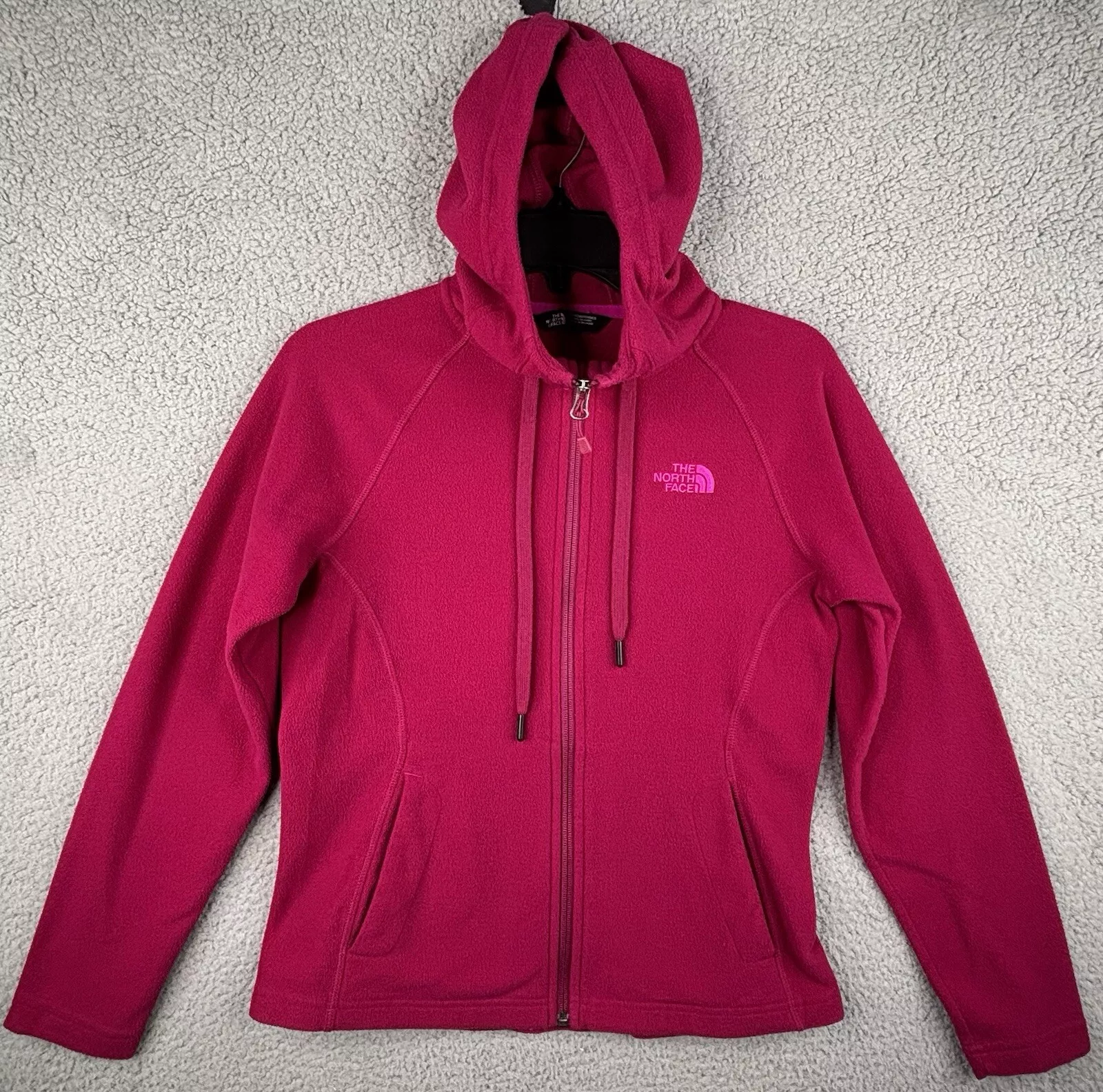 north-face full zip fleece hoodie jacket