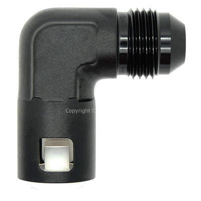 AN-8 SCHWARZ 90 GRAD SCHNELLKUPPLUNG 3/8'' 9,5mm EFI Kraftstoffverteiler Pumpe Filter Adapter