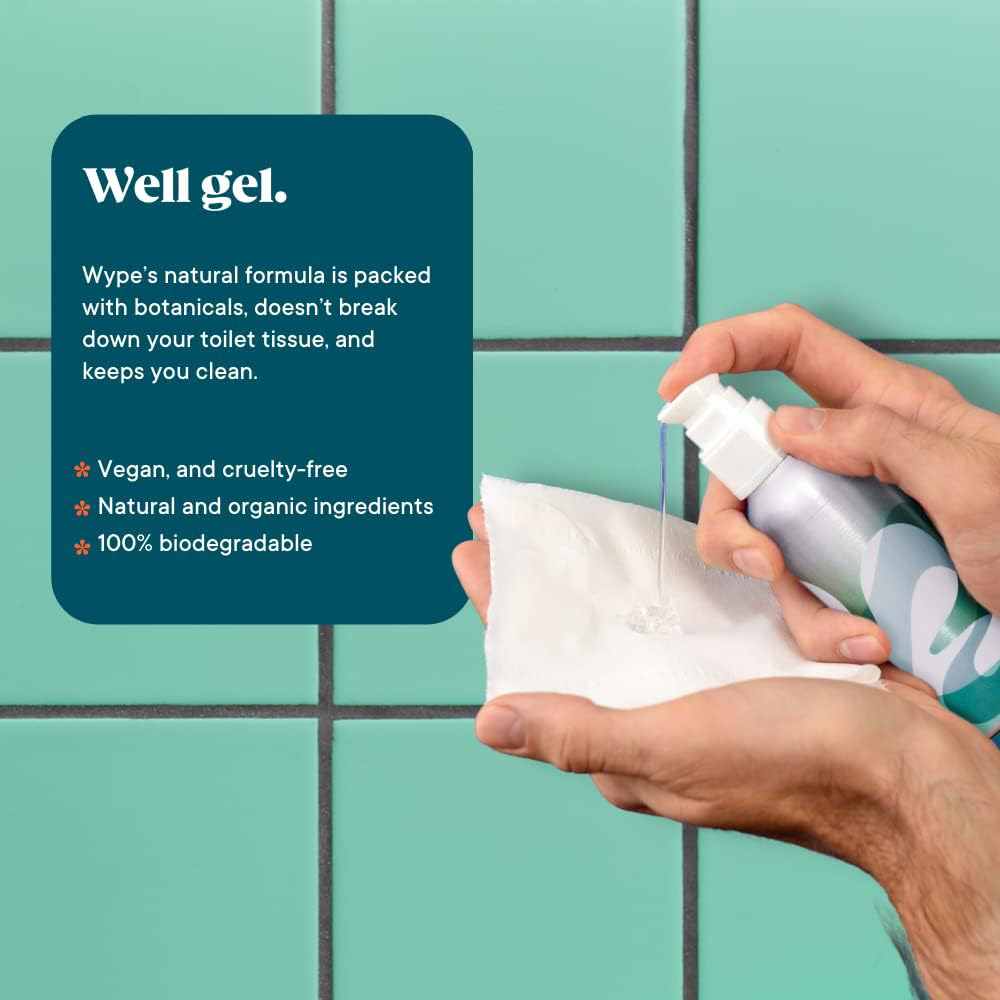 Wype Toilet Paper Gel Refills for Flushable Moist Toilet Wipes Twin