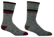 Kodiak Mens Thermal Cotton Crew Socks - 2-pair