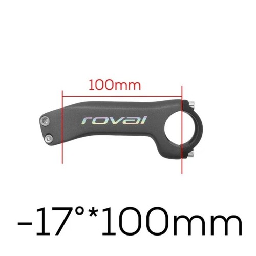 Full Carbon + Aluminum Cap Road Mountain Bike Handlebar Stem Angle -6/-17 Degree - Picture 6 of 38