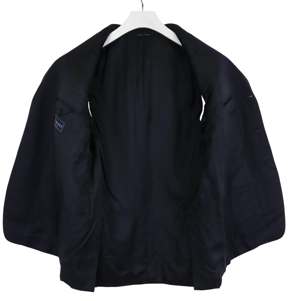 CANALI Blazer Men's (EU) 52 Single Breasted Notch Lapel Wool Pinstripe - Image 4 of 4