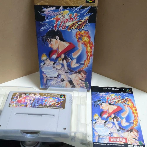 Nintendo SUPER Famicom Final Fight 3 Tough box manual CAPCOM tested works SNES