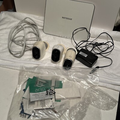 Arlo Three Wire-Free HD Security Cameras 100% Wire-Free, Night