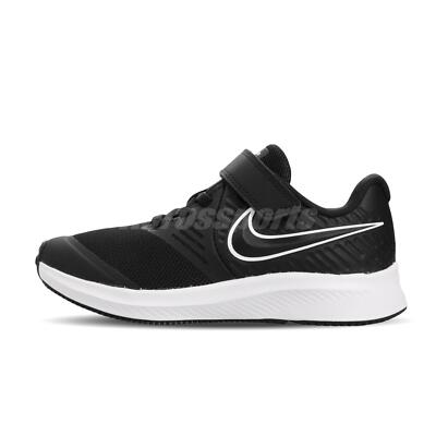 ナイキ キッズ/レディース ランニングシューズ Nike Kids' Grade School Star Runner 2 Running Shoes - Black/White Nike Star Runner 2 PSV Black White Kid Preschool Running Shoe