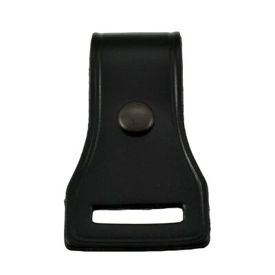 Perfect Fit Leather Mic Holder Epaulet Microphone Support Police Security Black