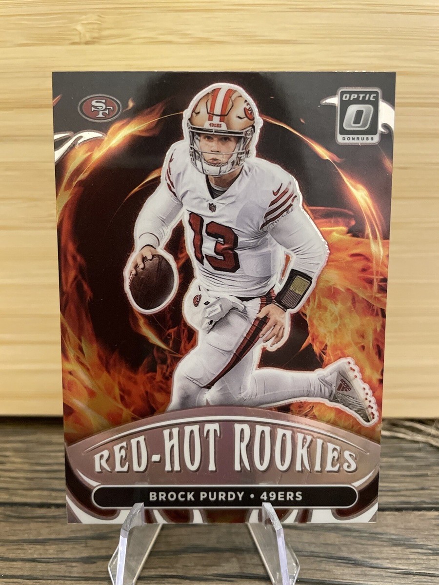 2022 Panini Donruss Optic Brock Purdy Red Hot Rookies Holo Prizm