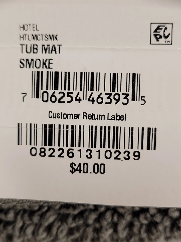 Alfombra de bañera gris oscuro Hotel Collection Ultimate 100 % micro algodón 26" x 34" Foto 4 de 4