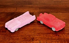 Pair Of Vtg Mr. Sandman Dream Machines Sand Cars: Thunderbird & Cadillac 1:32