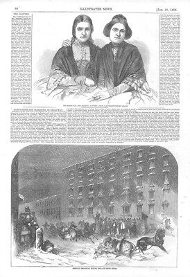 Mediums-The Misses Fox-The Original Rappers- Broadway during the Snow Storm-1853