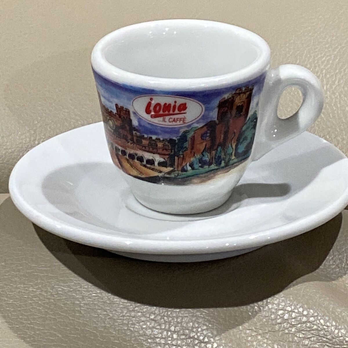 Ionia IL Caffe- espresso cup and saucer-Beautiful design- made in Italy