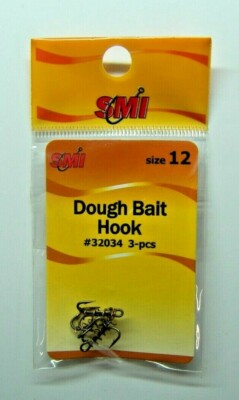 Dough Bait Hooks Treble 3 Per Pack Size 12 SMI Beau Mac #32034 Trout New 