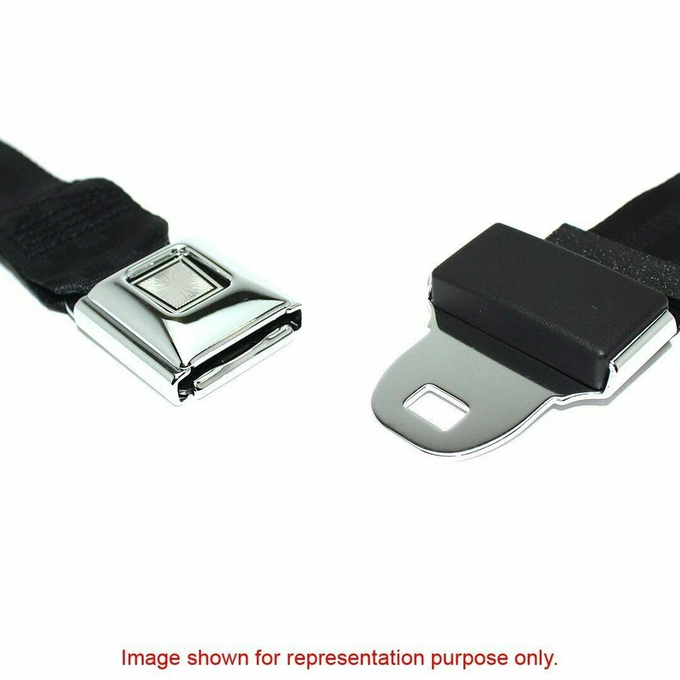 1978-82 Corvette Single Retractor Shoulder Seatbelt System PushButton - Black - Image 3 of 3