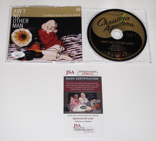 Christina Aguilera signed CD "AIN'T NO OTHER MAN" Autographed  JSA COA Rare