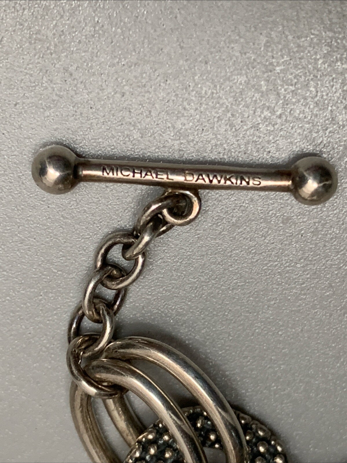 Michael Dawkins 925 Chunky Interlocking Textured … - image 8