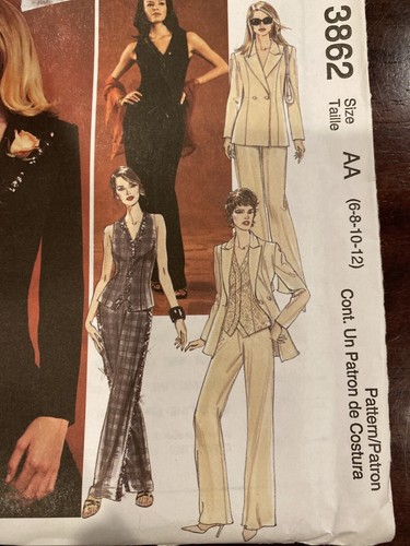 McCalls Pattern 3862 Size AA (6-8-10-12) Lined Jacket, Lines Best And Pants - Picture 5 of 6