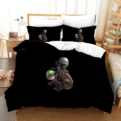 Yoda Bettwäsche Set Bettbezug Kissenbezug 135x200 200x200 220x240 Mandalorian DE - Bild 5 von 22