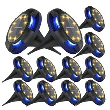 LED Solar Ground Lights Outdoor Garden Pathway Driveway Lawn Floor Decking Lamp