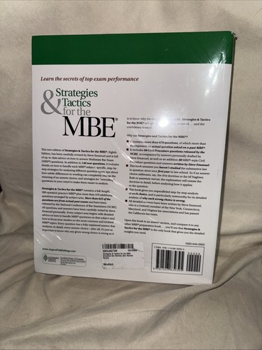 Strategies & Tactics for the MBE (Emanuel Bar Review) (Bar Review Series) (119) - Picture 2 of 2