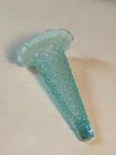FENTON Art glass MINI Green Opalescent DIAMOND & LACE EPERGNE Vase Replacement